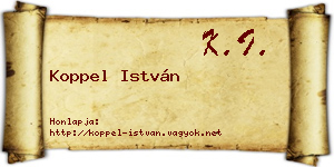 Koppel István névjegykártya