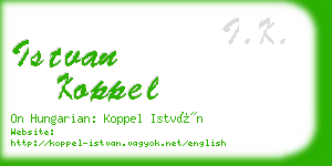 istvan koppel business card